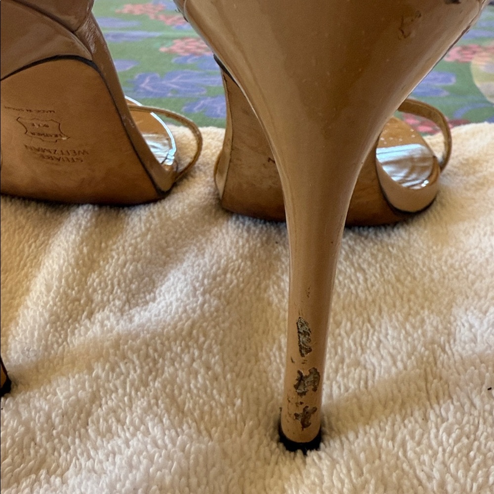 Stuart Weitzman Tan Ankle Strap Heels - Picture 10 of 10